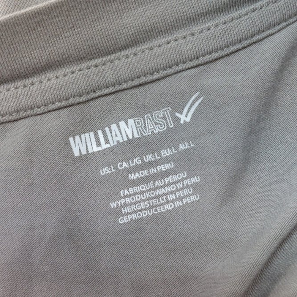 William Rast Henley Shirt Men's Large Grey Pima Cotton Blend Modal Stretch Basic - Picture 6 of 9